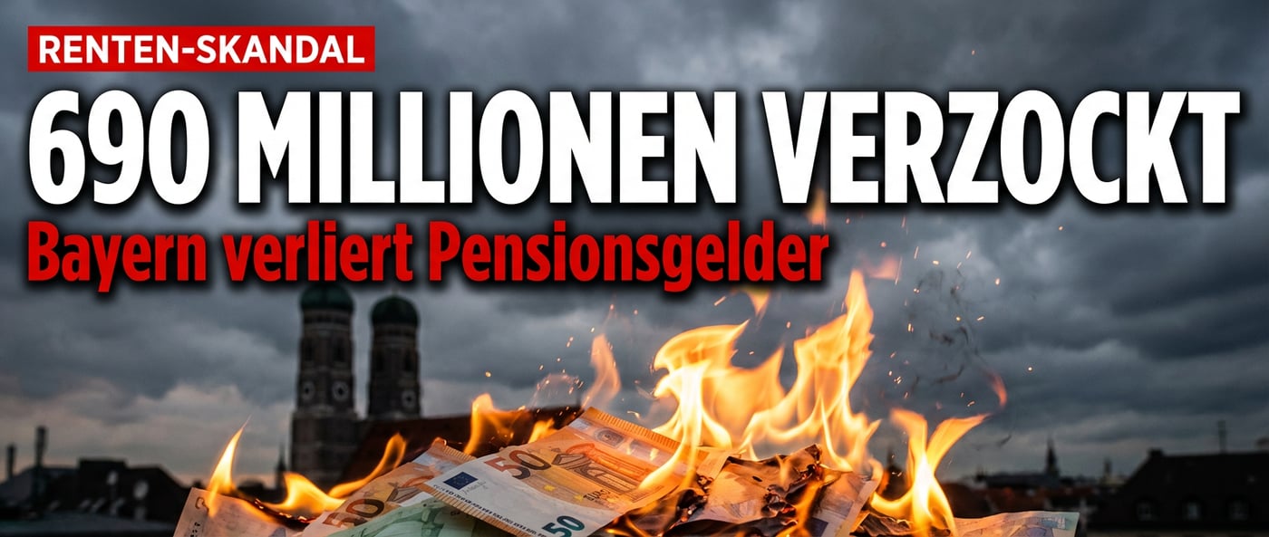 Bayerische Versorgungskammer verzockt Pensionsgelder: Bis zu 690 Millionen Euro in den Sand gesetzt