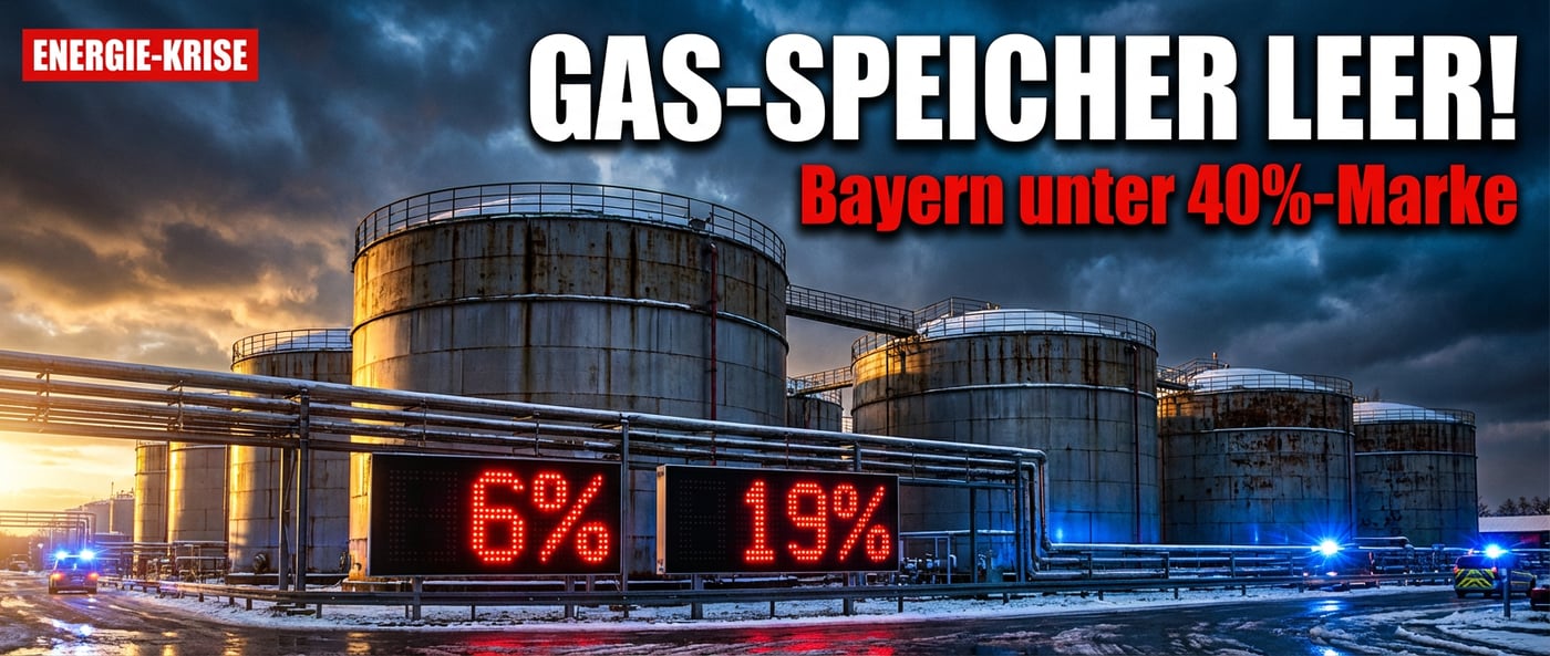 Bayerns Gasspeicher am Limit: Dramatische Unterversorgung trotz gesetzlicher Vorgaben