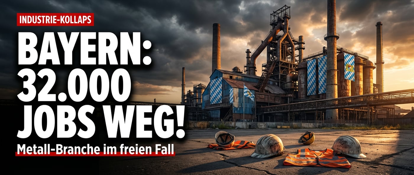 Bayerns Industrie im freien Fall: 32.000 Arbeitsplätze vor dem Aus