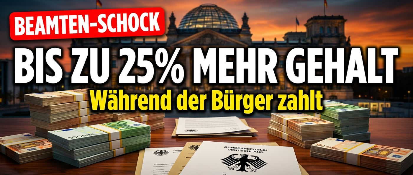Beamten-Bonanza im Schuldenstaat: Bis zu 25 Prozent mehr Gehalt – während der Bürger zur Kasse gebeten wird