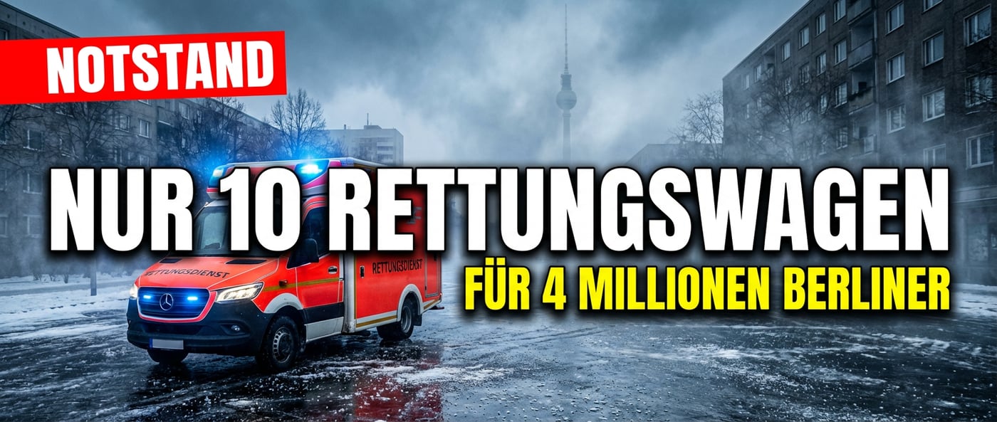 Berlin am Limit: Nur zehn Rettungswagen für vier Millionen Menschen – ein Armutszeugnis deutscher Verwaltung