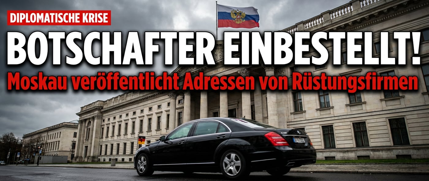 Berlin bestellt russischen Botschafter ein – Moskau hatte Adressen deutscher Rüstungsfirmen veröffentlicht