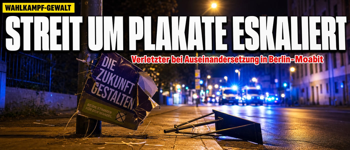 Berlin-Wahlkampf eskaliert: Verletzter bei Streit um AfD-Plakate