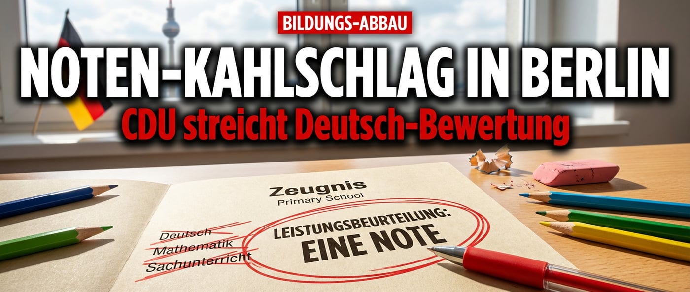 Bildungsabbau in Berlin: CDU-Senatorin streicht differenzierte Deutschnoten an Grundschulen