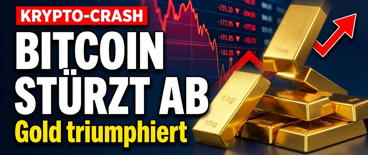 Bitcoin im freien Fall: Anleger flüchten in Scharen zu Gold