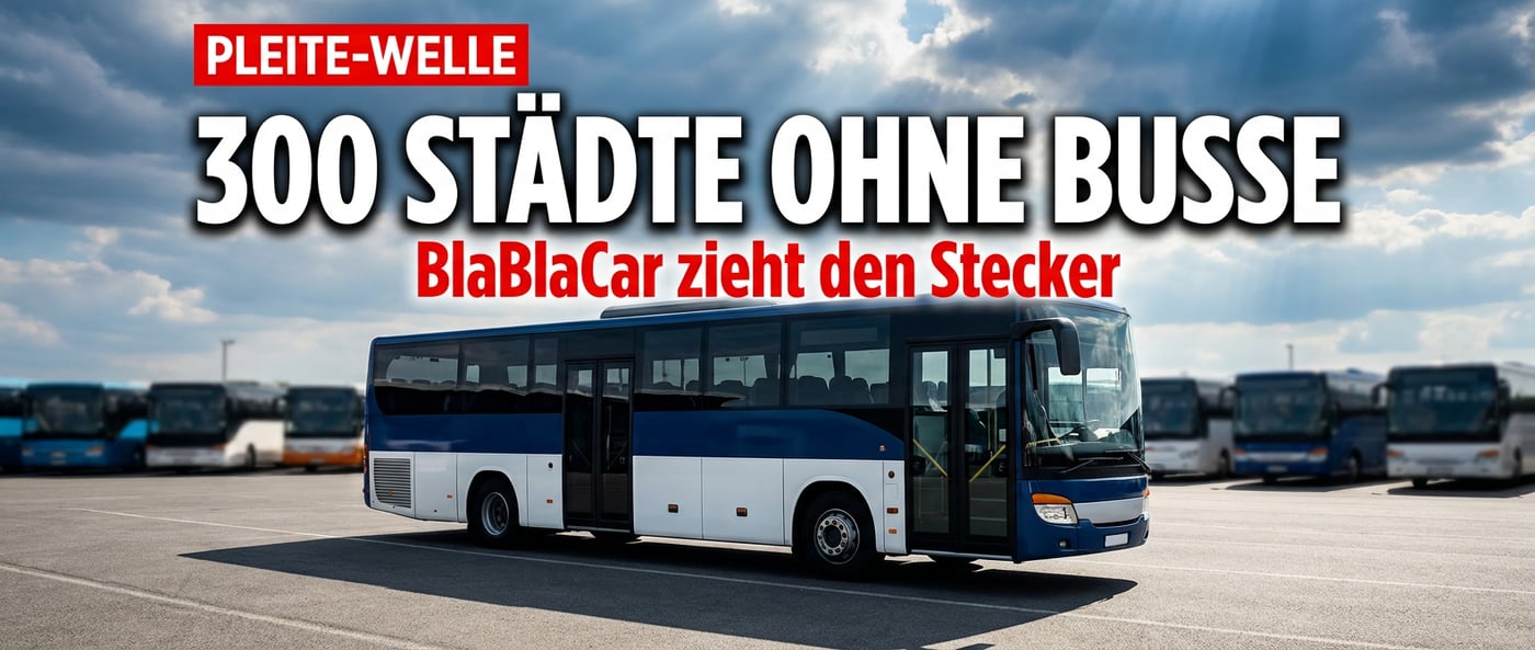 BlaBlaCar zieht den Stecker: Fernbus-Pleite legt 300 Städte lahm