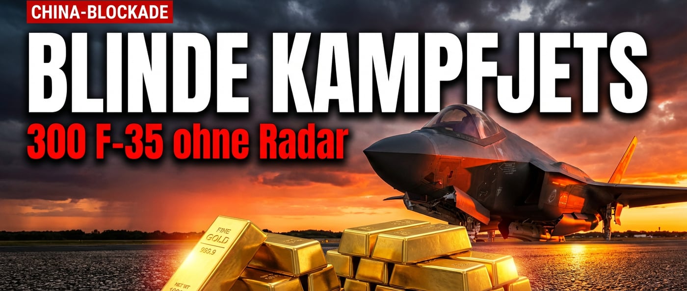 Blinde Kampfjets: 300 neue F-35 fliegen mit Ballast statt Radar – Chinas Rohstoff-Waffe trifft ins Mark