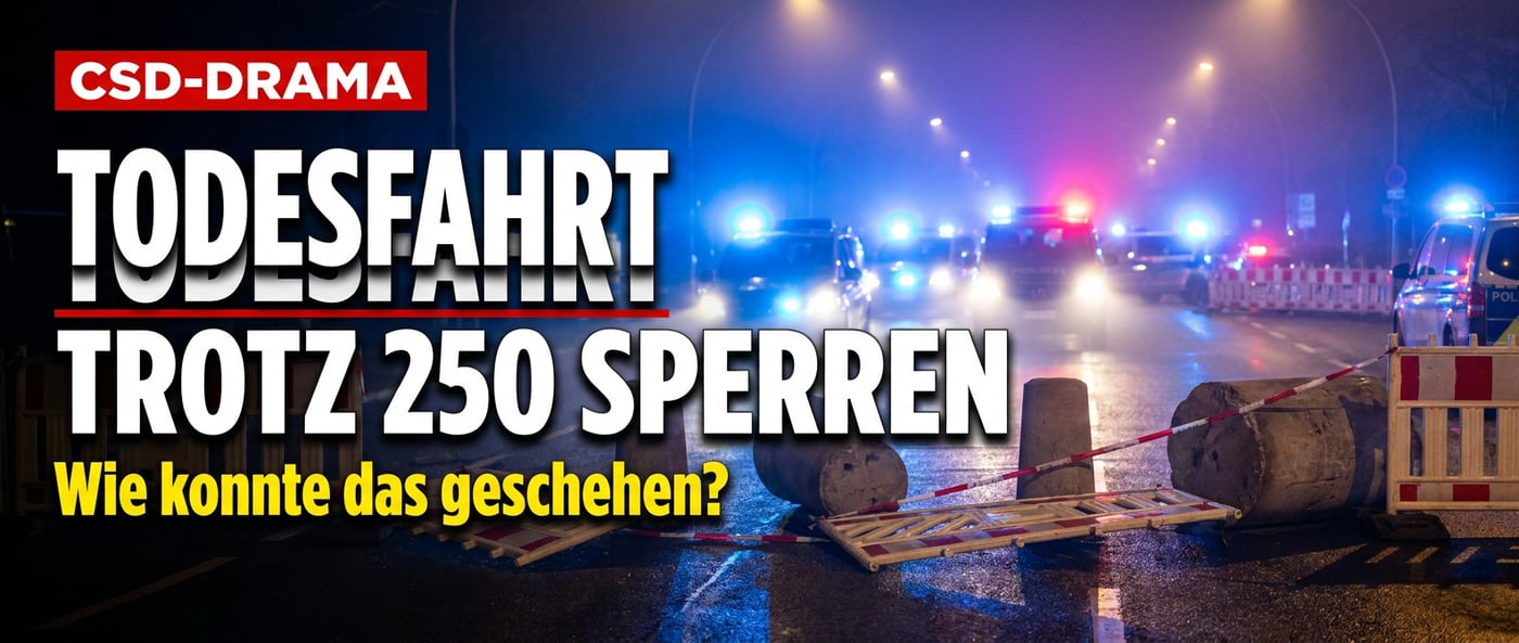 Blutiger CSD in Berlin: Tödliche Todesfahrt trotz 250 Sperren – wie konnte das geschehen?