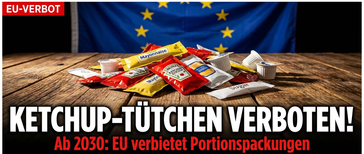 Brüsseler Regulierungswahn: EU verbietet ab 2030 sogar Ketchuptütchen und Kaffeesahne-Portionen