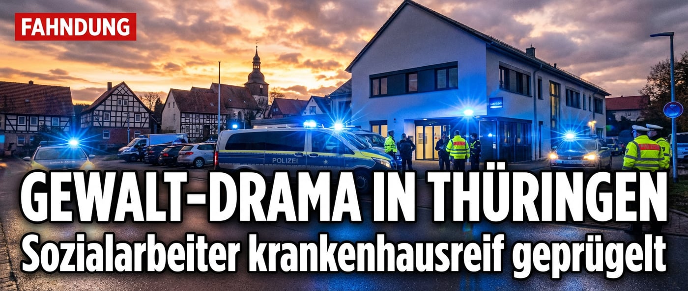 Brutaler Angriff in Thüringen: Ausreisepflichtiger Georgier prügelt Sozialarbeiter ins Krankenhaus