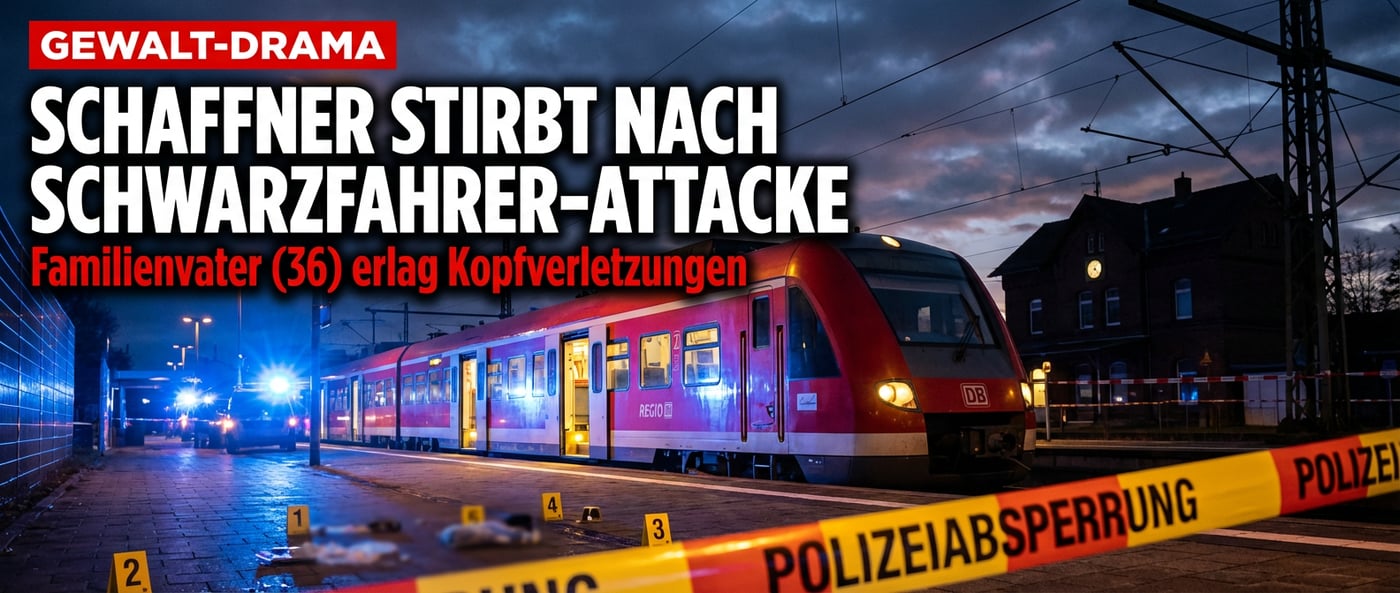Brutaler Schwarzfahrer-Angriff: Schaffner stirbt nach Gewaltexzess in Regionalbahn