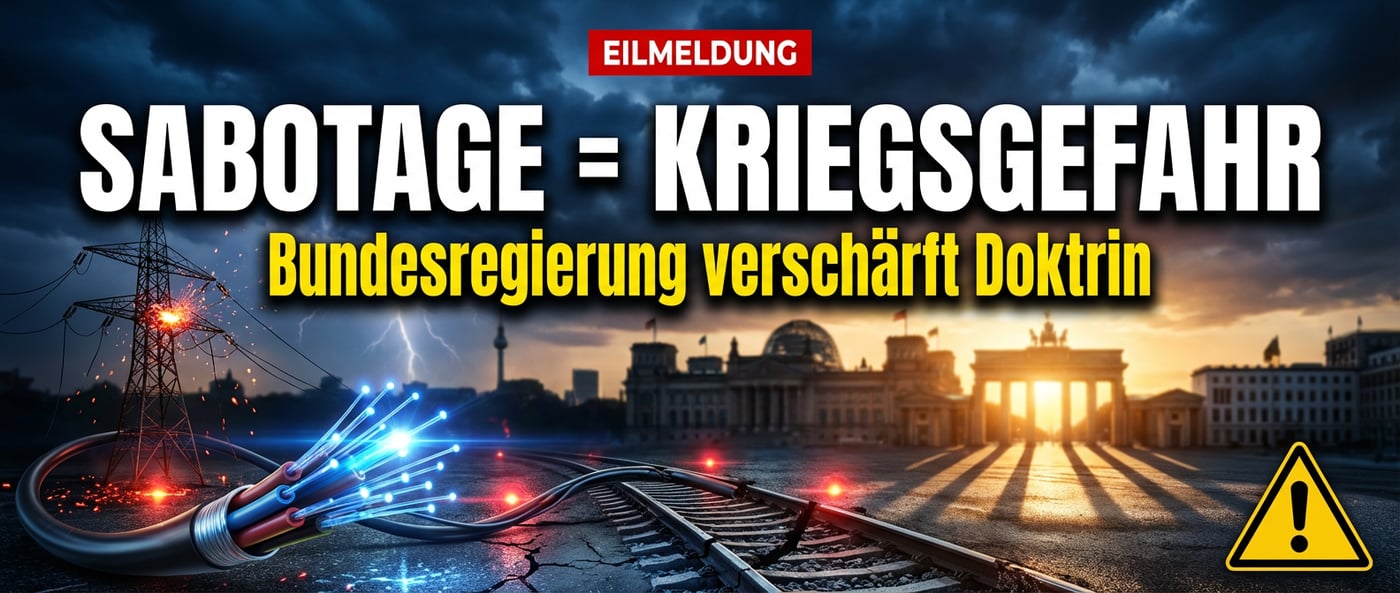 Bundesregierung erklärt Sabotage zur Kriegsvorstufe: Deutschland rüstet sich für den Ernstfall