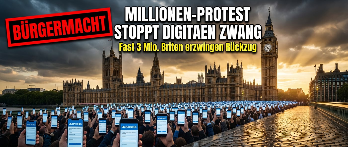 Bürgerprotest triumphiert: Britische Regierung kapituliert vor Millionen-Widerstand gegen digitalen Zwangsausweis