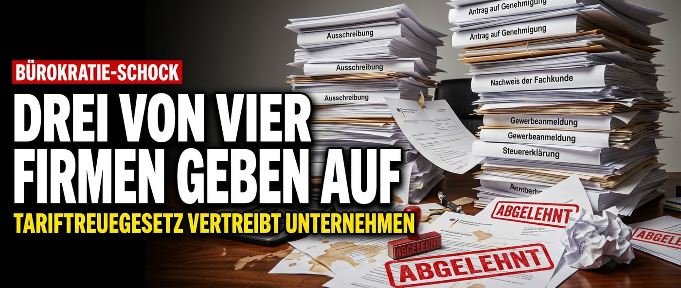 Bürokratie-Wahnsinn bei öffentlichen Aufträgen: Drei von vier Unternehmen am Limit