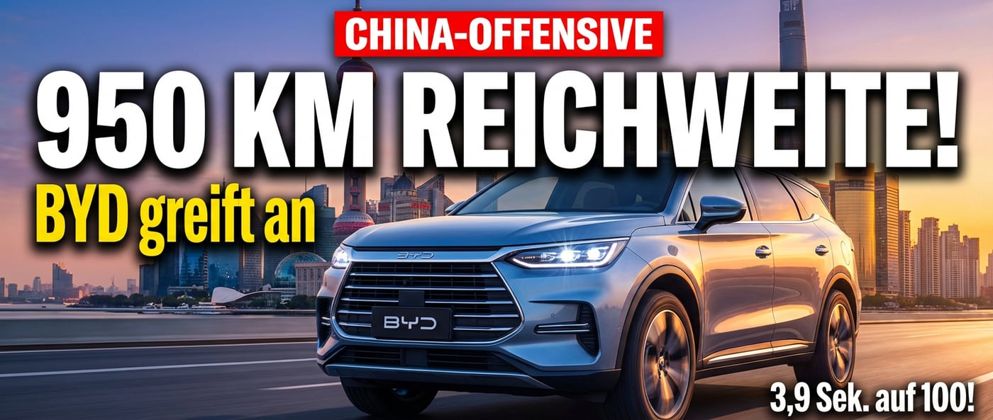 BYDs neuer Elektro-Koloss: Chinas Autoriese greift mit 950 Kilometern Reichweite an