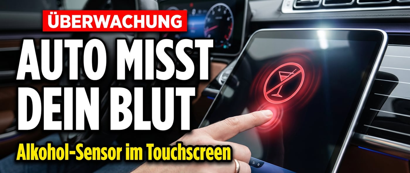 Der gläserne Fahrer: Alkohol-Sensor im Touchscreen – Fortschritt oder Bevormundungs-Wahn?