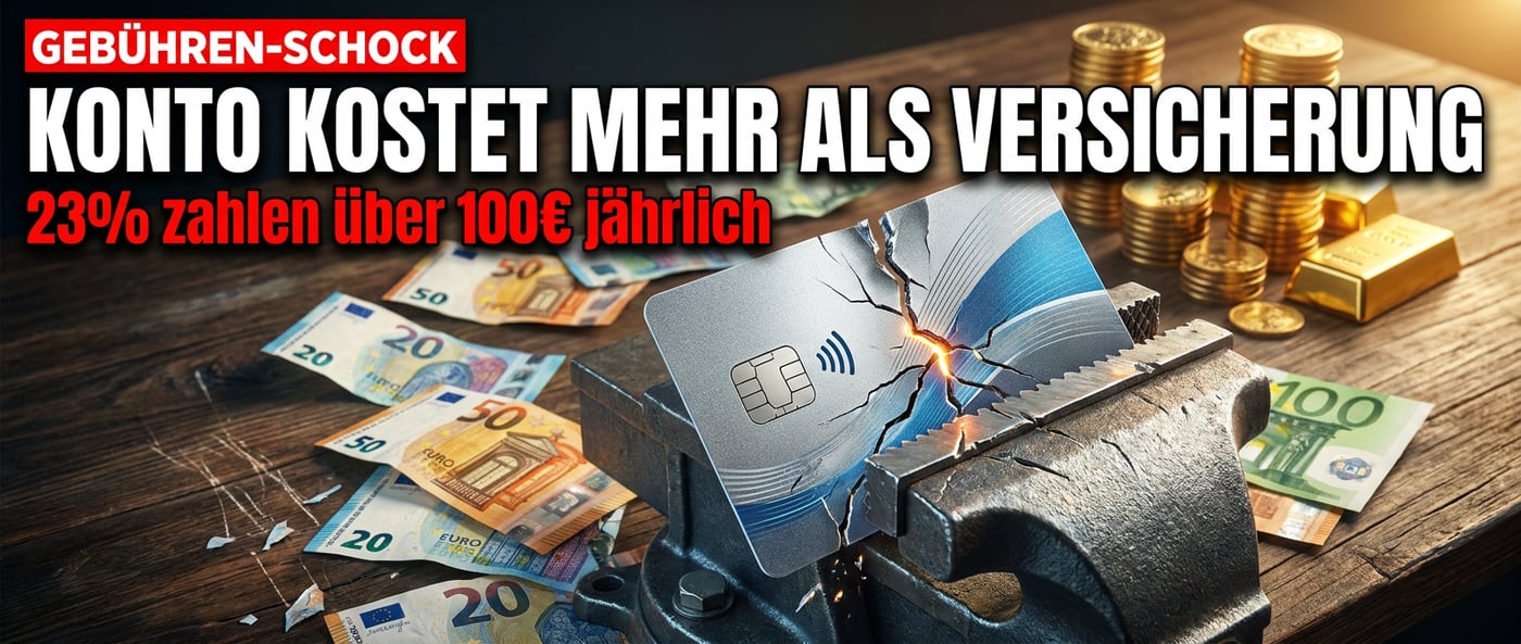 Der teure Preis fürs eigene Geld: Wenn das Girokonto mehr kostet als so manche Versicherung