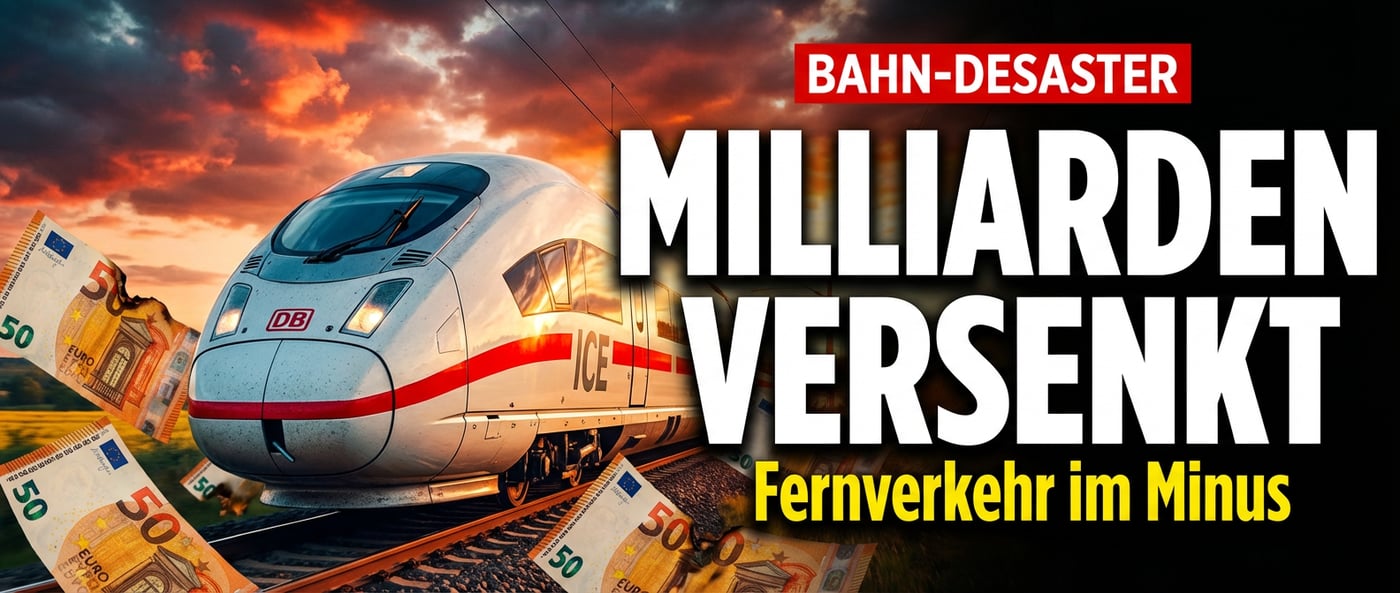 Deutsche Bahn versenkt Milliarden: Fernverkehr wird zum finanziellen Fiasko