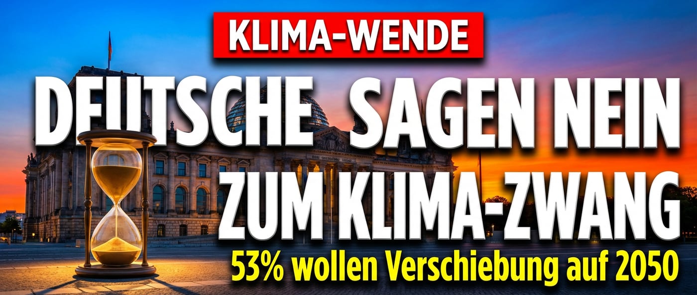 Deutsche haben genug vom Klima-Sonderweg: Mehrheit will Verschiebung der Klimaziele