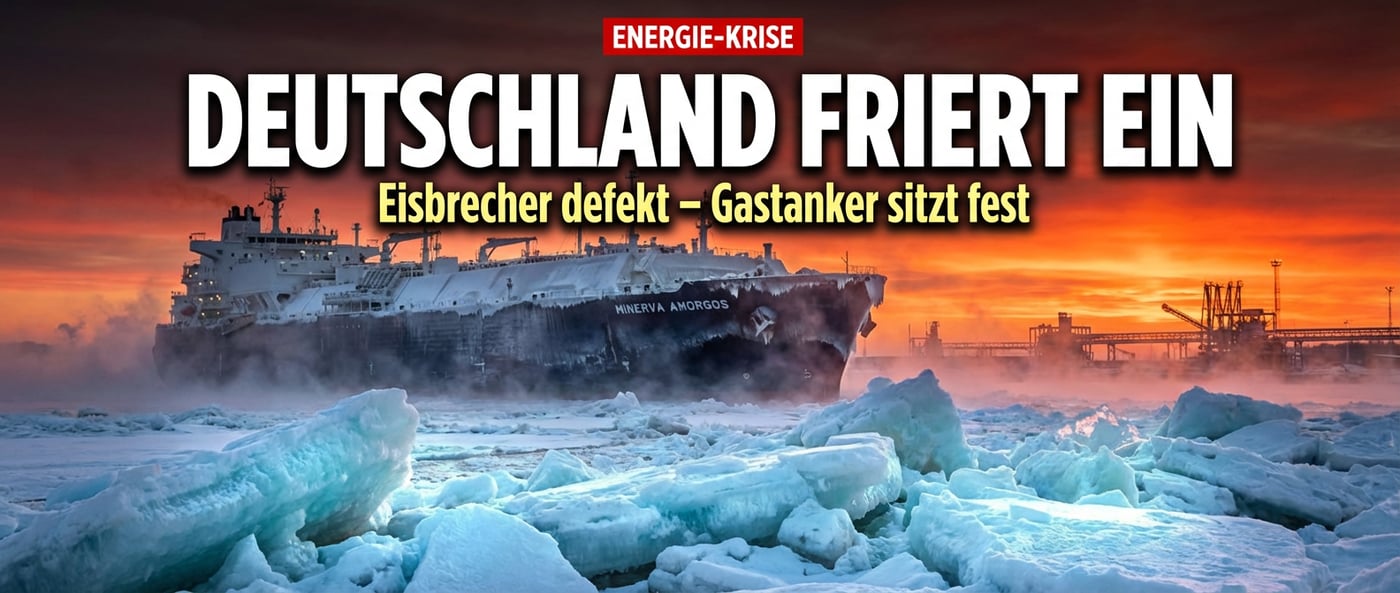Deutschlands Energieversorgung auf dünnem Eis: Defekter Eisbrecher legt LNG-Terminal Mukran lahm