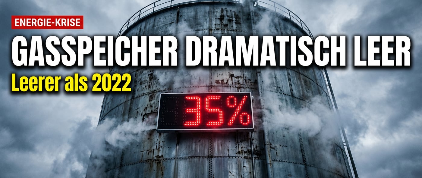 Deutschlands Gasspeicher auf dramatischem Tiefstand: Die bittere Quittung für eine verfehlte Energiepolitik