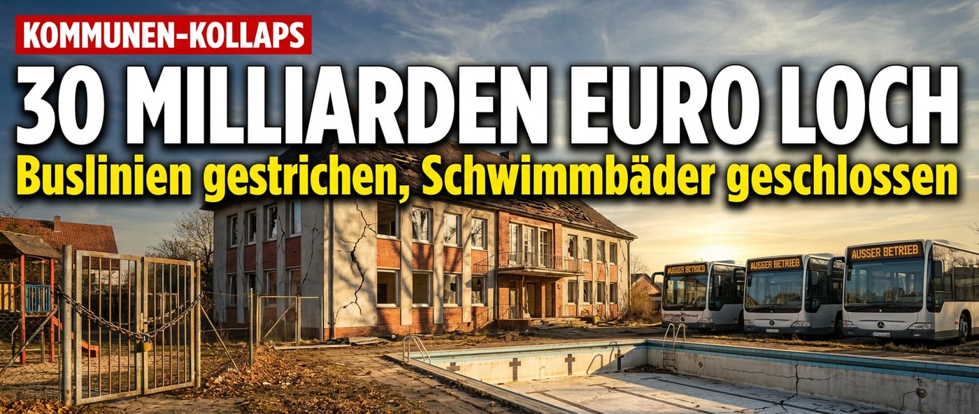 Deutschlands Kommunen am Abgrund: 30 Milliarden Euro Defizit und kein Rettungsring in Sicht