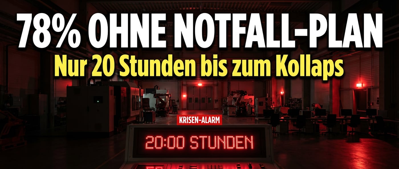 Deutschlands Unternehmen im Blindflug: Nur jede zehnte Firma übt den Ernstfall eines Stromausfalls