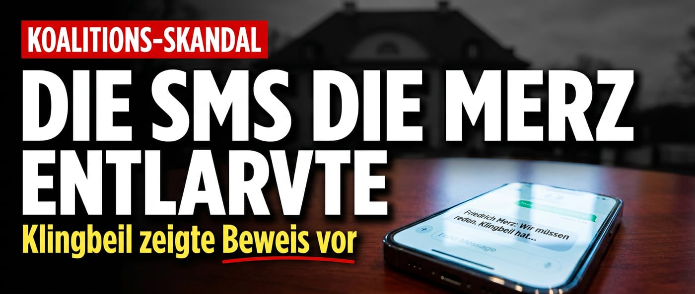 Die SMS, die den Kanzler entlarvt: Wie Merz vor Klingbeil zum Lügner wurde