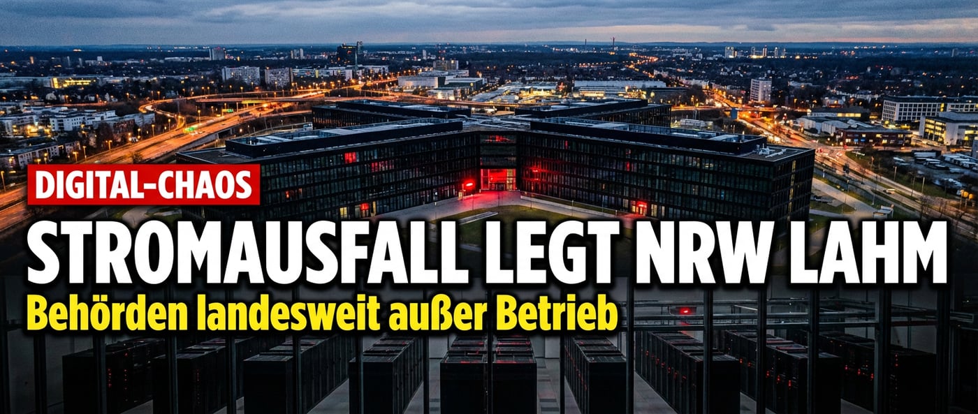 Digitales Chaos: Stromausfall bei IT-Dienstleister legt halbes NRW lahm