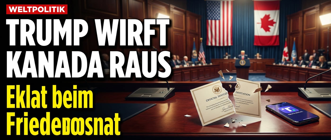 Diplomatischer Eklat: Trump wirft Kanadas Premier aus seinem Friedensrat