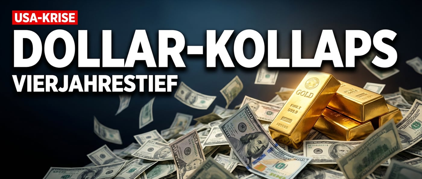 Dollar-Desaster: US-Währung stürzt auf Vierjahrestief – Händler flüchten in Rekordtempo