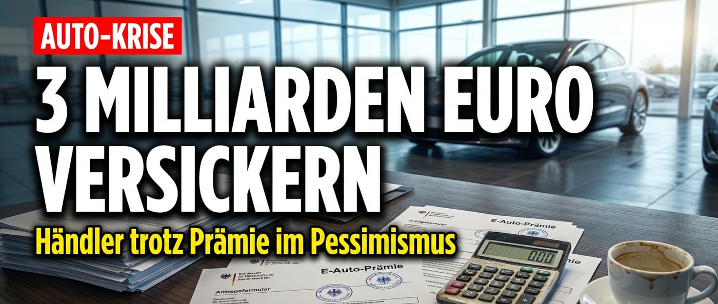 Drei Milliarden Euro liegen brach: Deutschlands Autohändler versinken trotz E-Auto-Prämie im Pessimismus