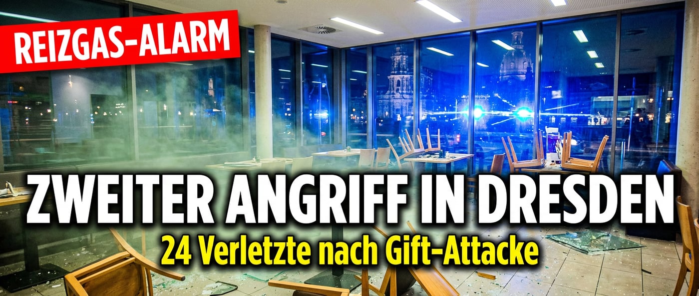 Dresden im Ausnahmezustand: Zweite Reizgasattacke erschüttert sächsische Landeshauptstadt
