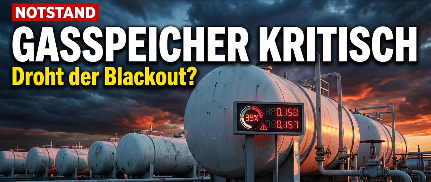 Droht Deutschland der Blackout? Gasspeicher auf kritischem Niveau
