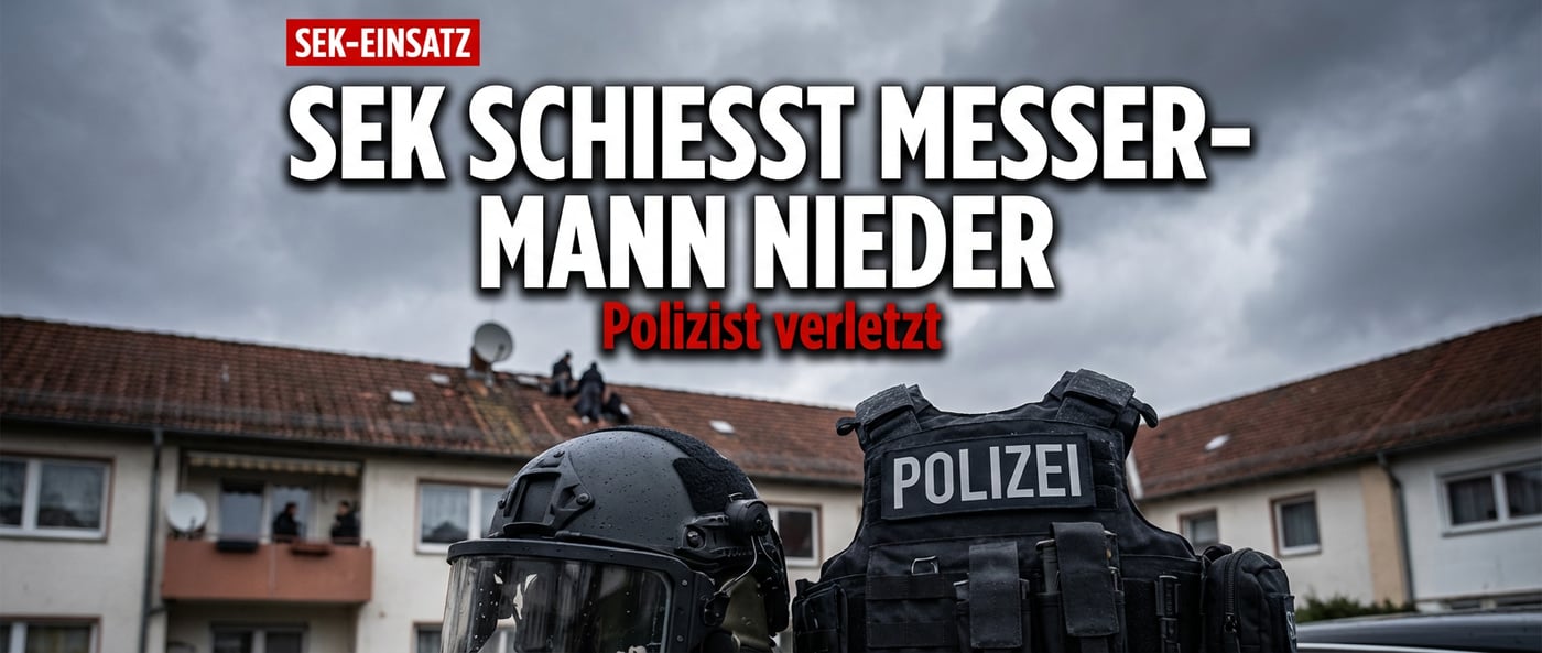 Duisburg: SEK schießt Messerangreifer in Wohneinrichtung nieder – Polizist verletzt