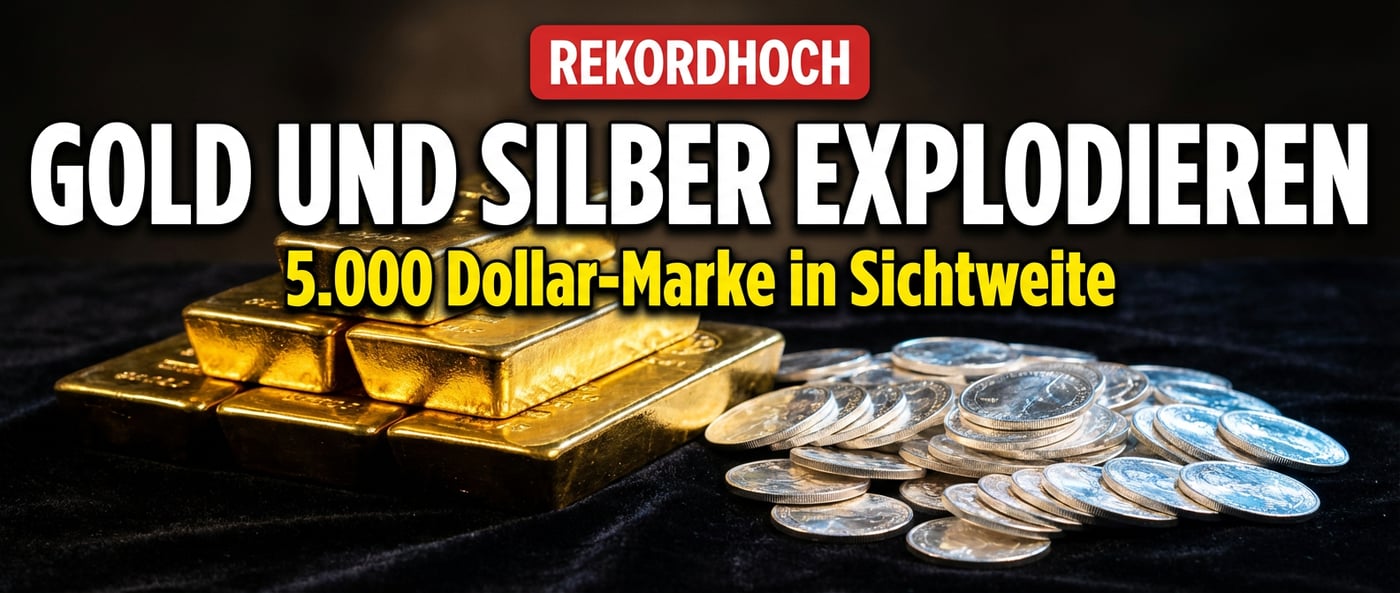 Edelmetalle im Höhenflug: Gold und Silber stürmen auf historische Rekordmarken zu