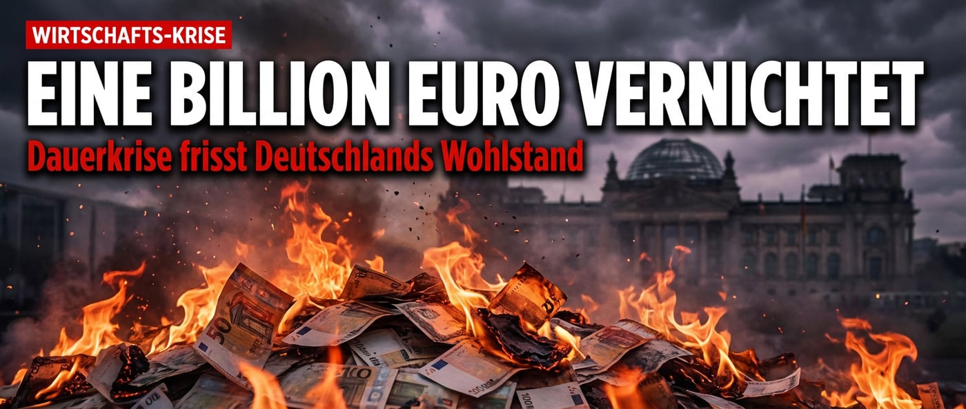 Eine Billion Euro vernichtet: Die Dauerkrise frisst Deutschlands Wohlstand auf