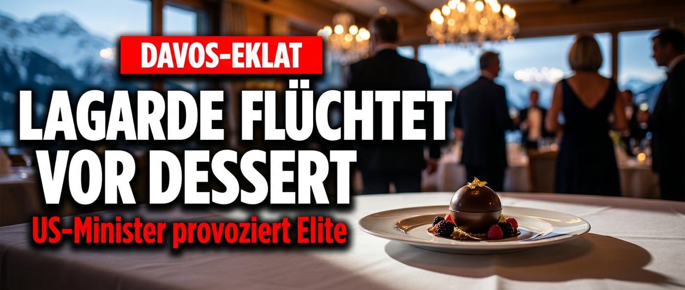 Eklat in Davos: US-Handelsminister provoziert europäische Elite – Lagarde flüchtet vor dem Dessert