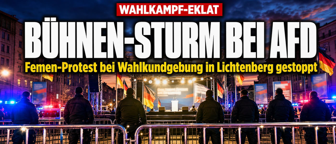 Eklat in Lichtenberg: Femen stürmt fast die AfD-Bühne