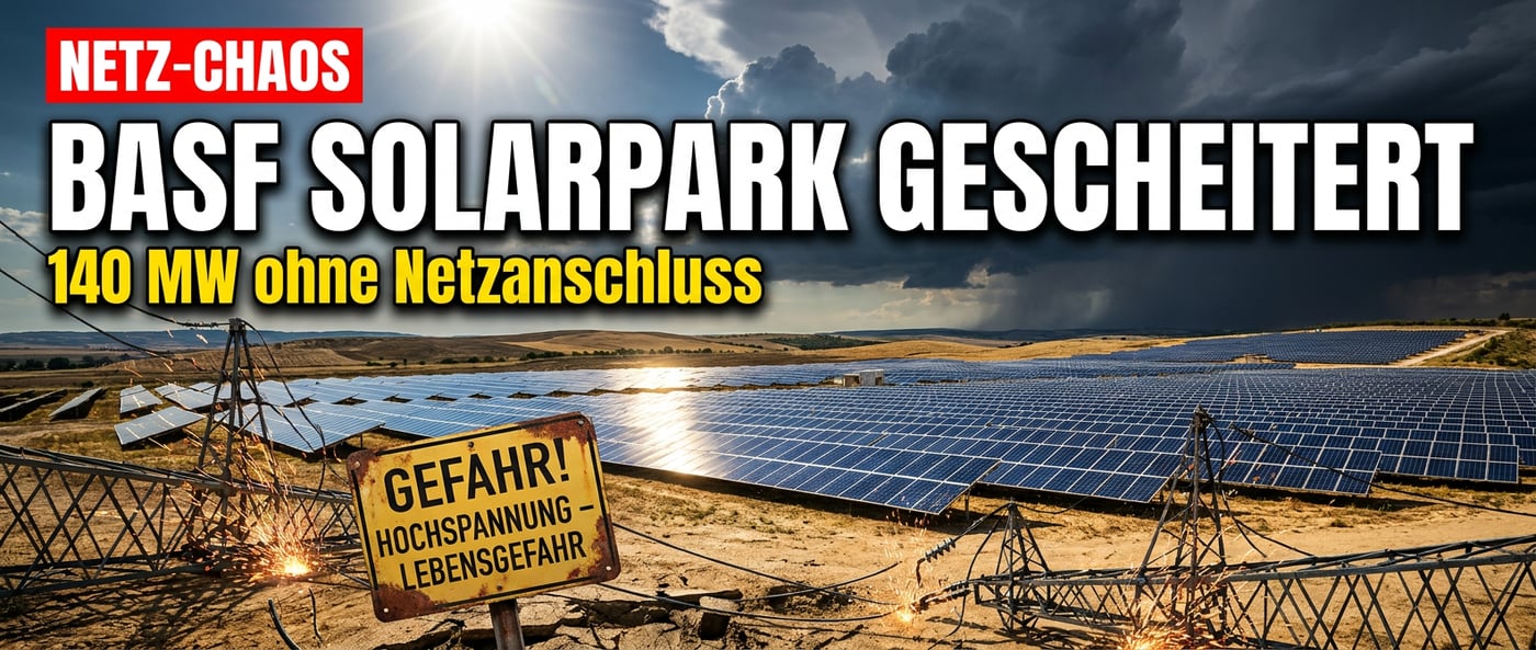 Energiewende-Desaster bei BASF: Wenn selbst der Solarpark im deutschen Netz-Chaos versinkt