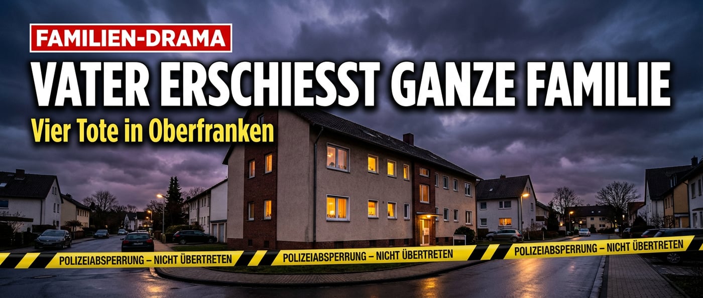 Familientragödie in Oberfranken: Vater erschießt Frau und Kinder – dann sich selbst