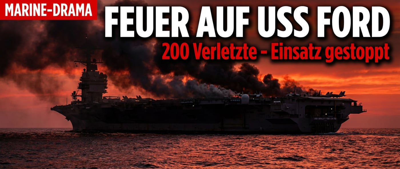 Feuer auf der USS Gerald R. Ford: Amerikas mächtigster Flugzeugträger muss im Iran-Krieg pausieren