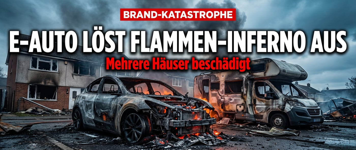 Flammeninferno durch Elektroauto: Wenn die grüne Mobilität ganze Straßenzüge in Mitleidenschaft zieht