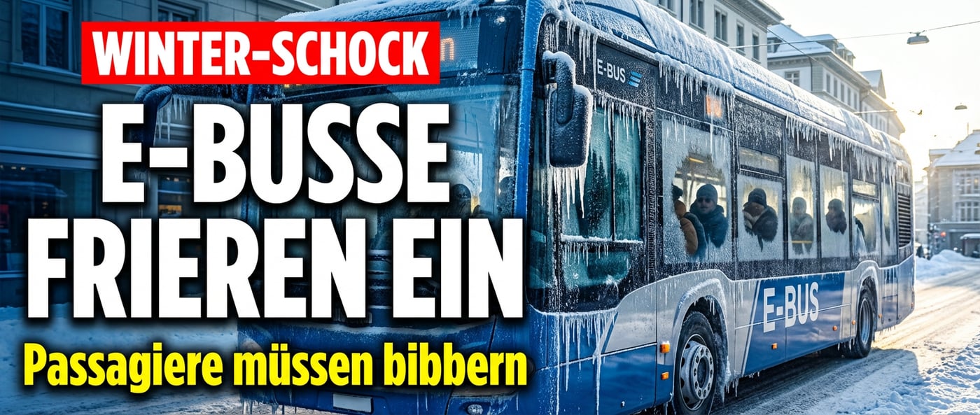 Frieren für die Energiewende: Schweizer E-Busse kapitulieren vor dem Winter