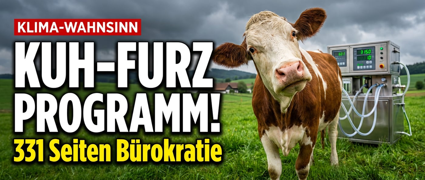 Furz-Messprogramm für Kühe: Das „Klimaschutzprogramm 2026" treibt die Absurdität auf die Spitze