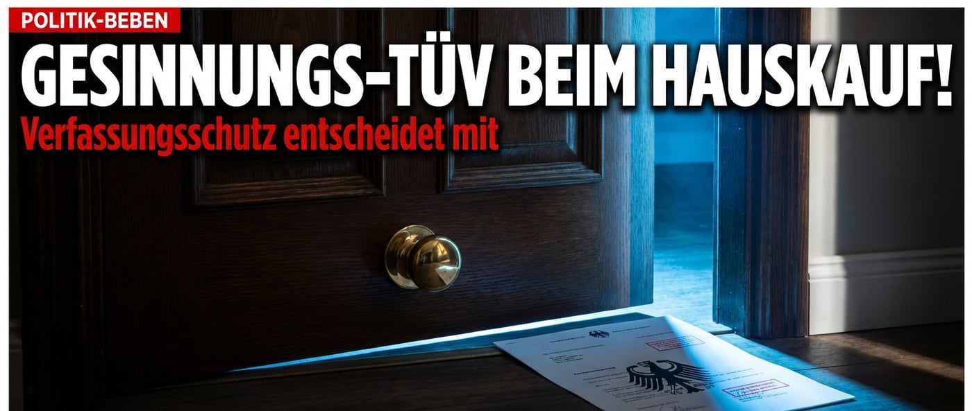 Gesinnungs-TÜV beim Hauskauf: Bundesregierung plant Vorkaufsrecht nach politischer Überprüfung