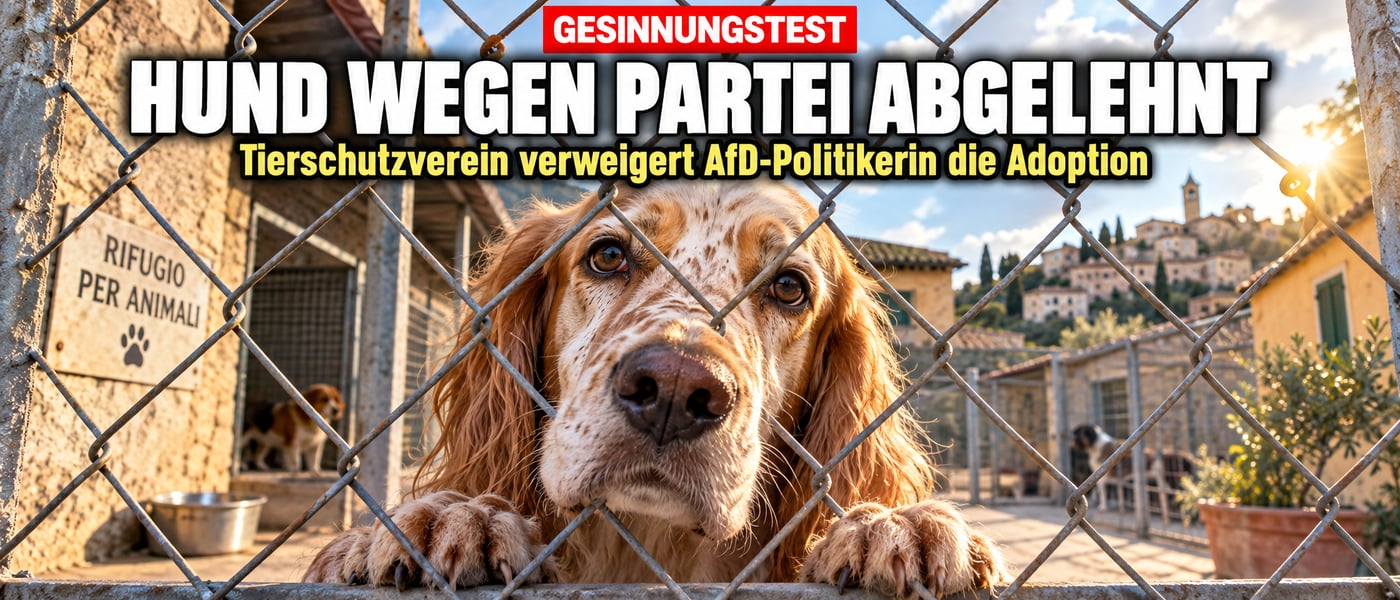 Gesinnungstest beim Tierschutz: AfD-Frau bekommt keinen Hund!