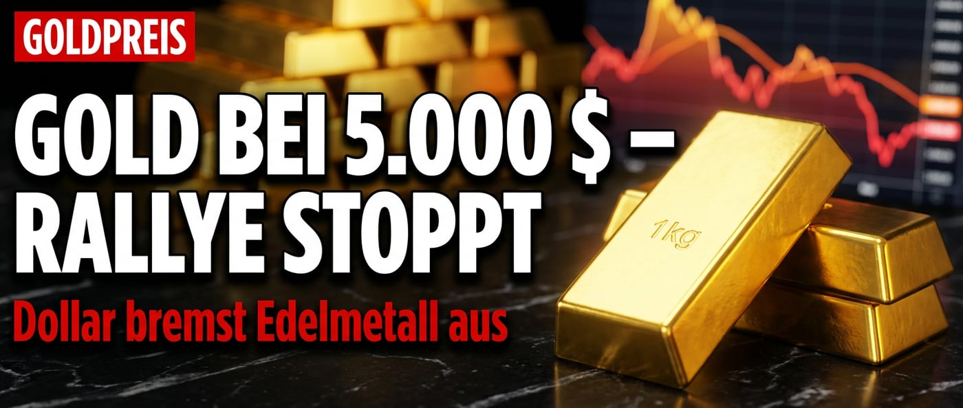 Gold bei 5.000 Dollar – und trotzdem stockt die Rallye: Was steckt dahinter?