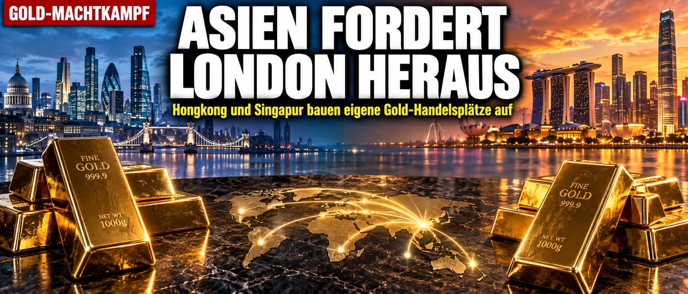 Gold-Machtkampf: Hongkong und Singapur greifen nach Londons Krone
