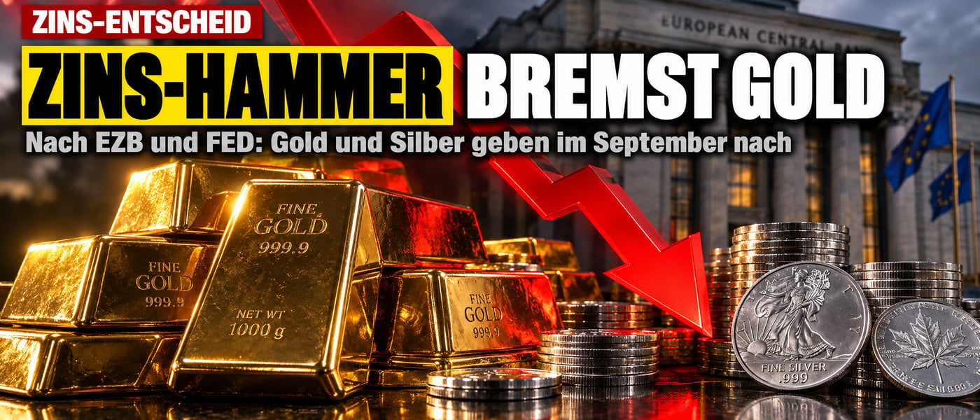 Gold und Silber: Kurze Atempause, dann kam der Zins-Hammer